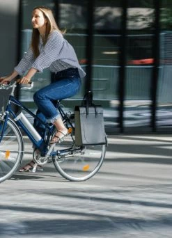 Grand Sac à Main Porte-bagages Vélo En Cuir - Annso