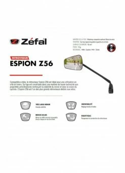 Rétroviseur Vélo Espion Z56 - Zéfal -Accessoires vélo Soldes retroviseur velo espion z56 zefal 3