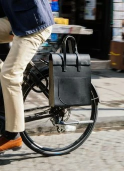 Sac à Main Porte-bagages Vélo En Cuir - Annso